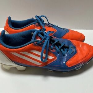 Adidas F10 F50 TRX FG football soccer boots/cleats size US 8 Orange and Blue